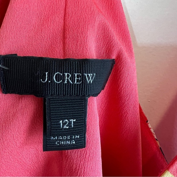 J. Crew silk floral sleeveless loose fit blouse size 12T excellent condition - Picture 11 of 12